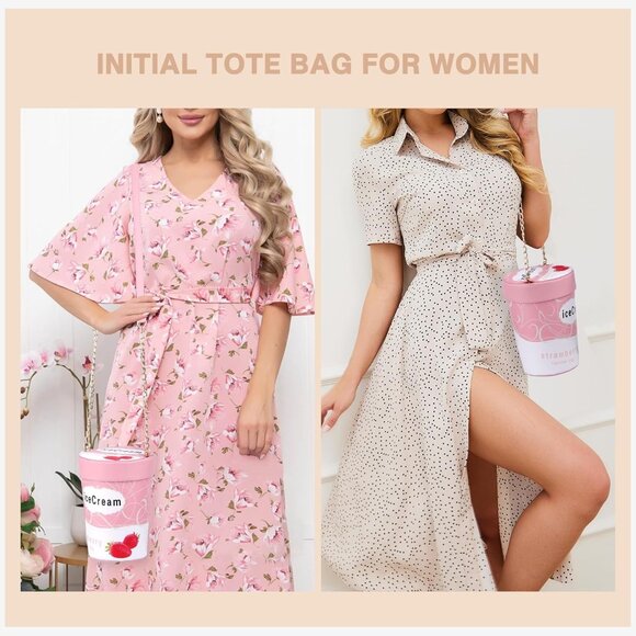 Women's PU Leather Crossbody Bag Cute Cute Bucket Purse with Adjustable Strap - Picture 2 of 7